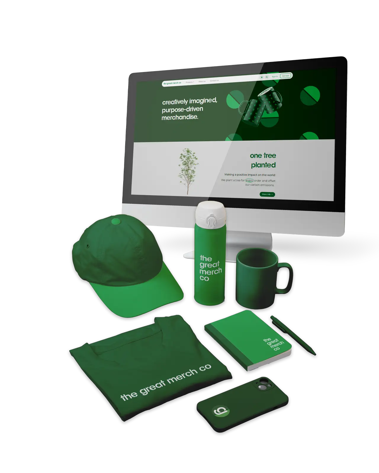 Employee merchandise programme with branded company apparel and gifts