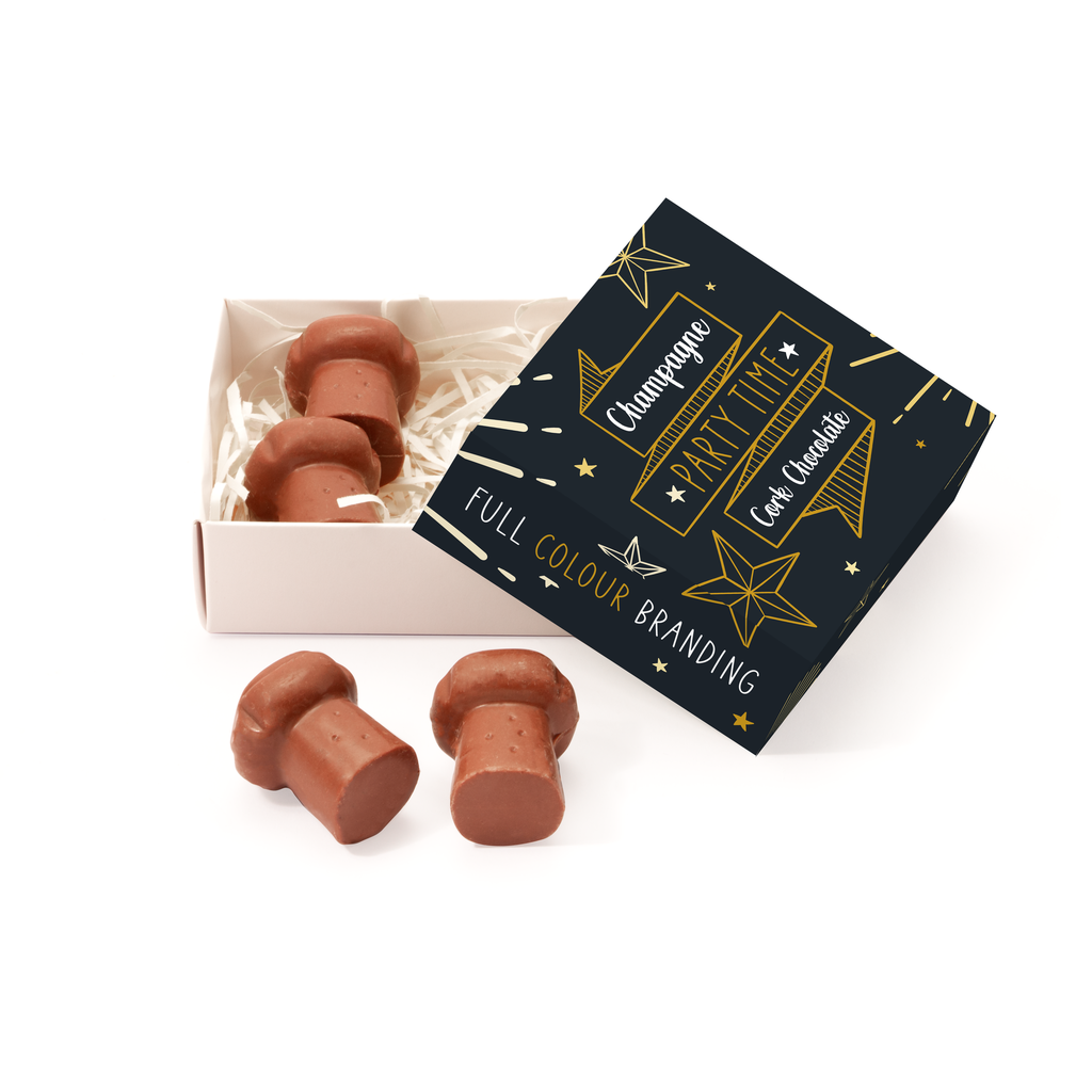 Party Time - Eco Treat Box - Champagne Cork Chocolate - Popping Candy