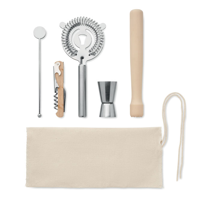 5 Piece Cocktail Kit In Pouch.