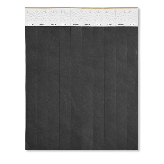 One Sheet Of 10 Wristbands