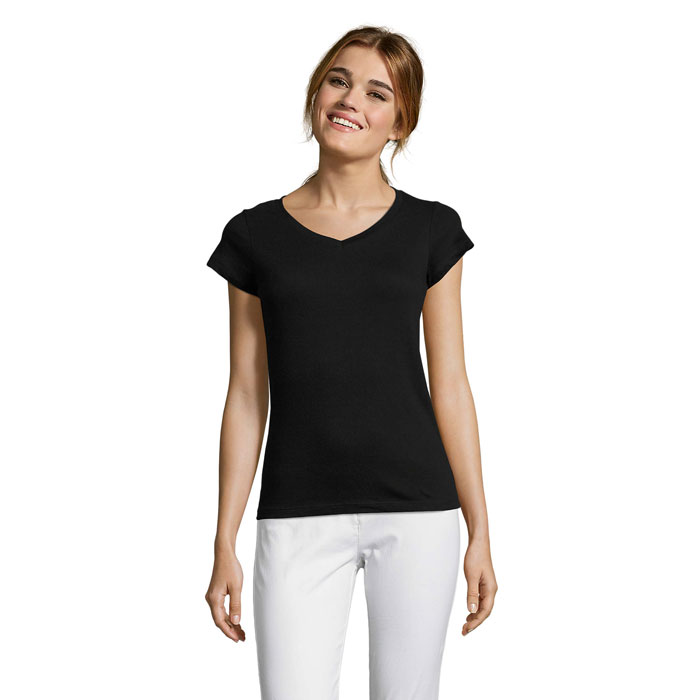 Moon Women'S V-Neck T-Shirt