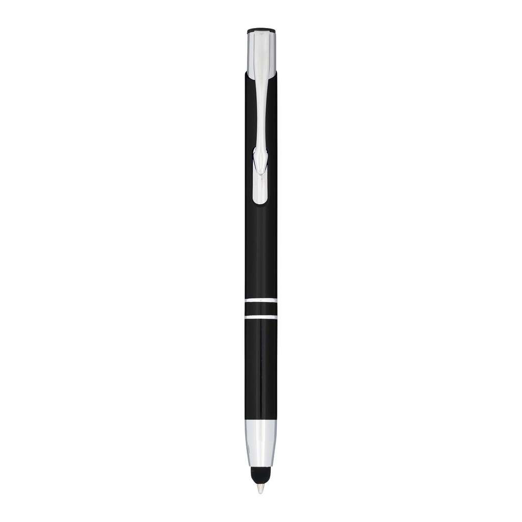 Moneta anodized aluminium click stylus ballpoint pen (blue ink)