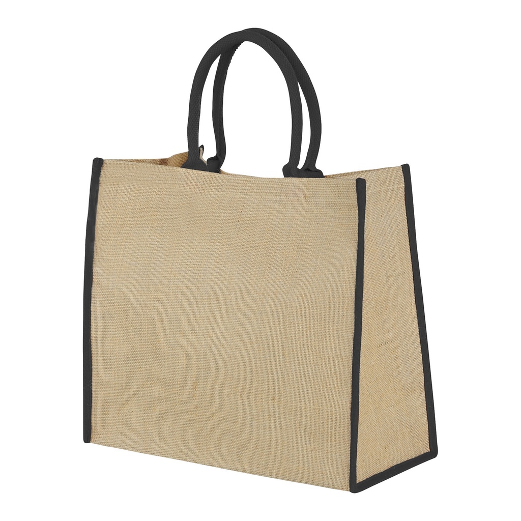 Harry coloured edge jute tote bag 25L