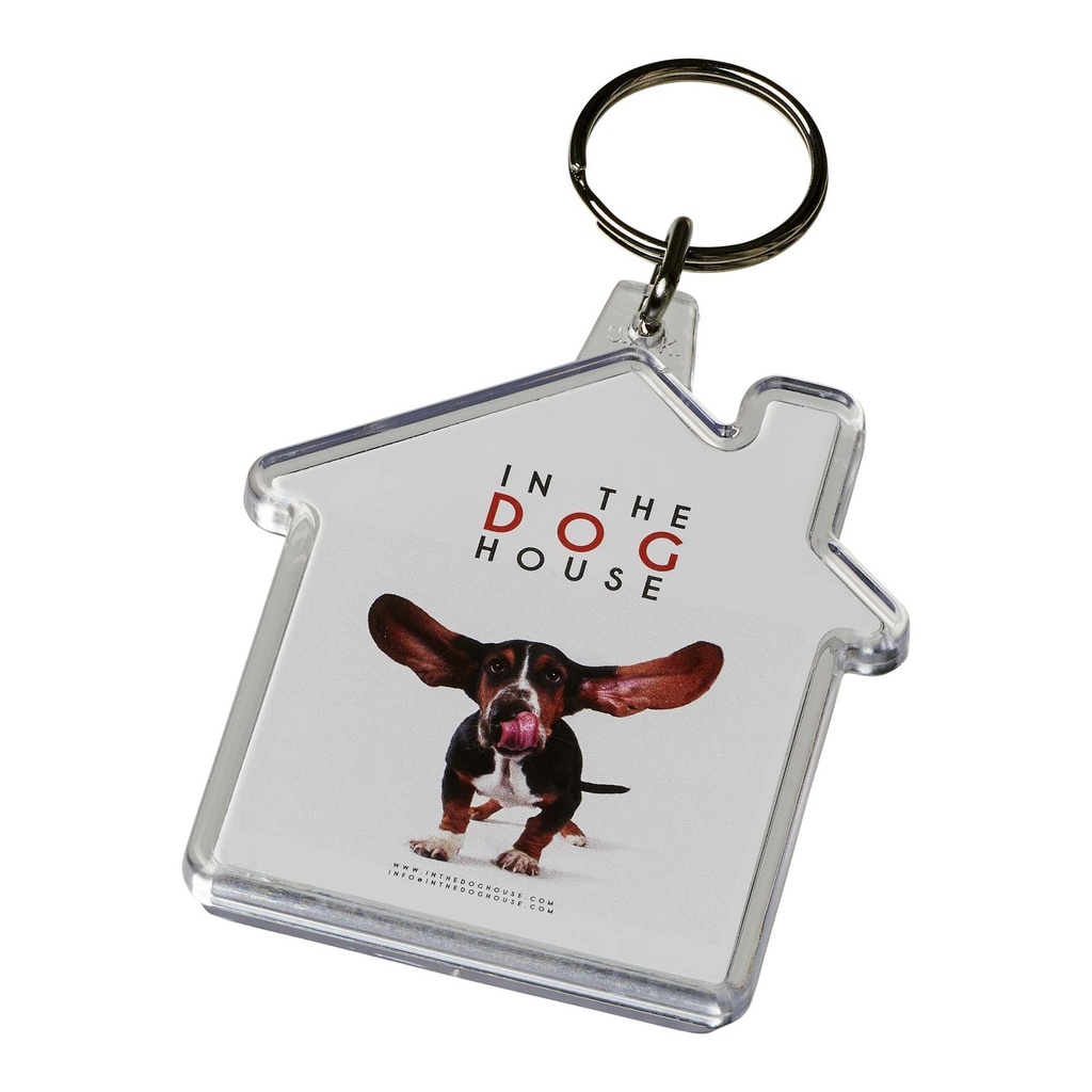 Combo house-shaped keychain