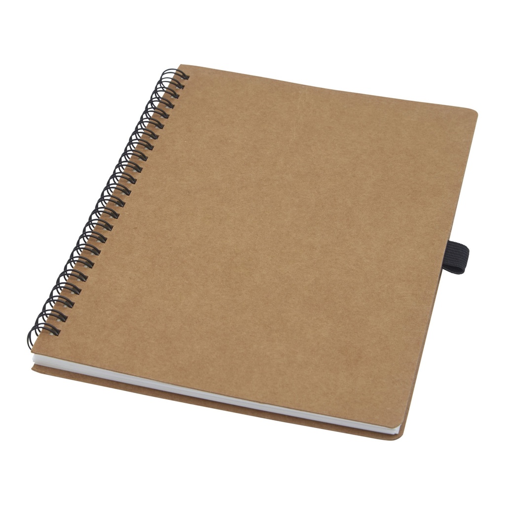 Cobble A5 wire-o recycled cardboard notebook with stone paper