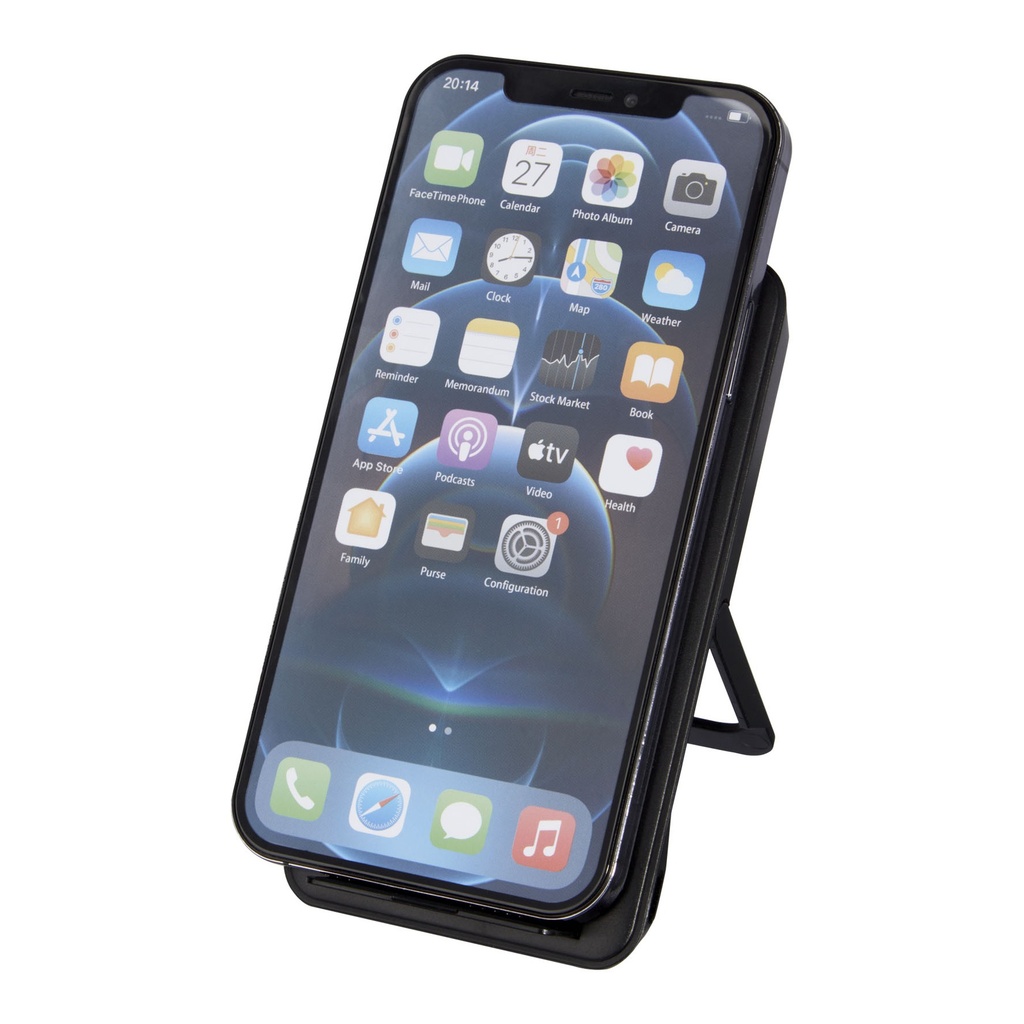 Loop 10W recycled plastic wireless charging pad with phone stand