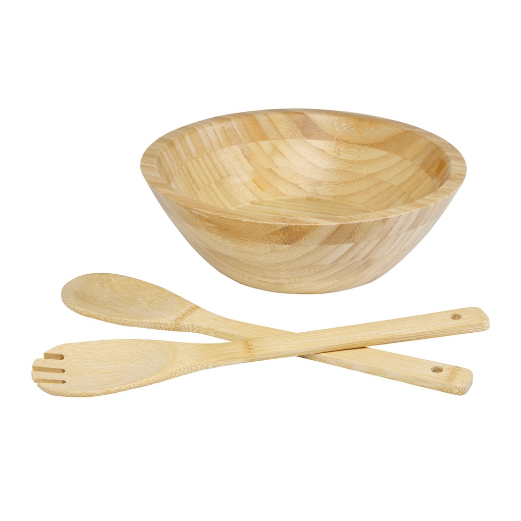 Argulls bamboo salad bowl and tools