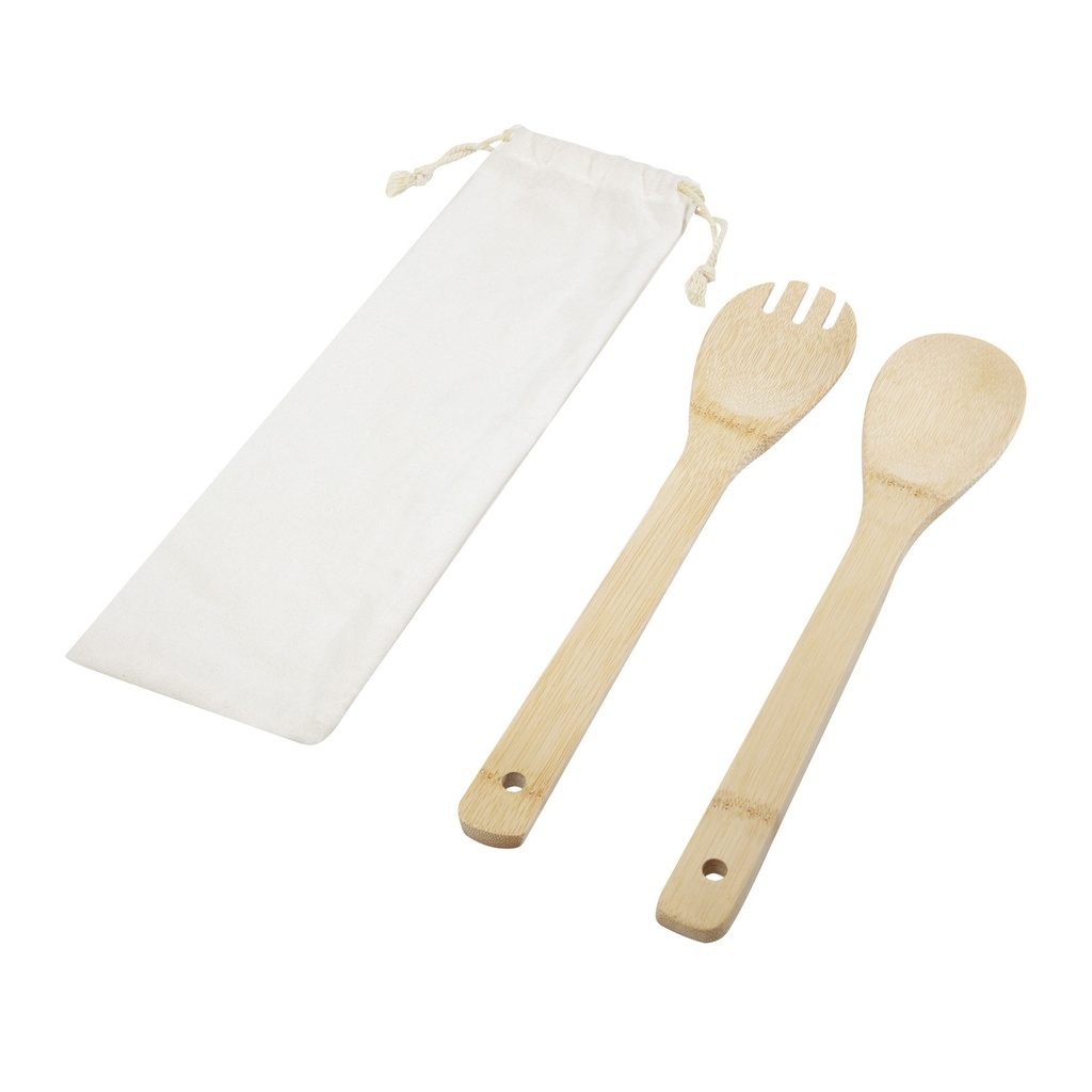 Endiv bamboo salad spoon and fork