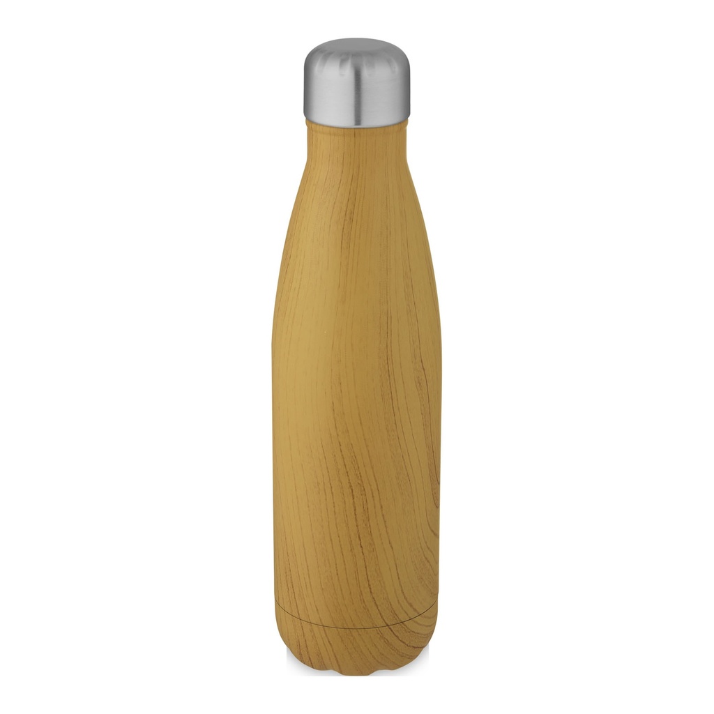 Cove 500 ml vacuum insulated stainless steel bottle with wood print
