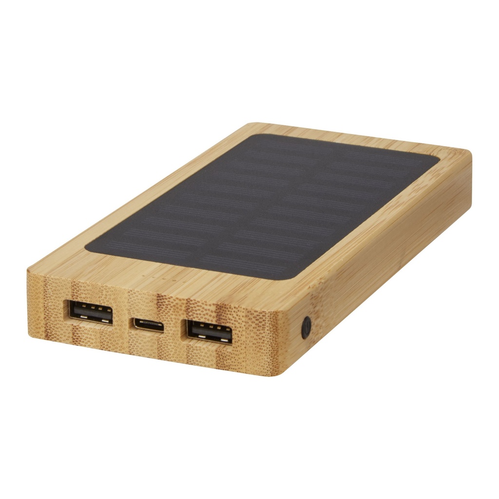 Alata 8000 mAh bamboo solar power bank