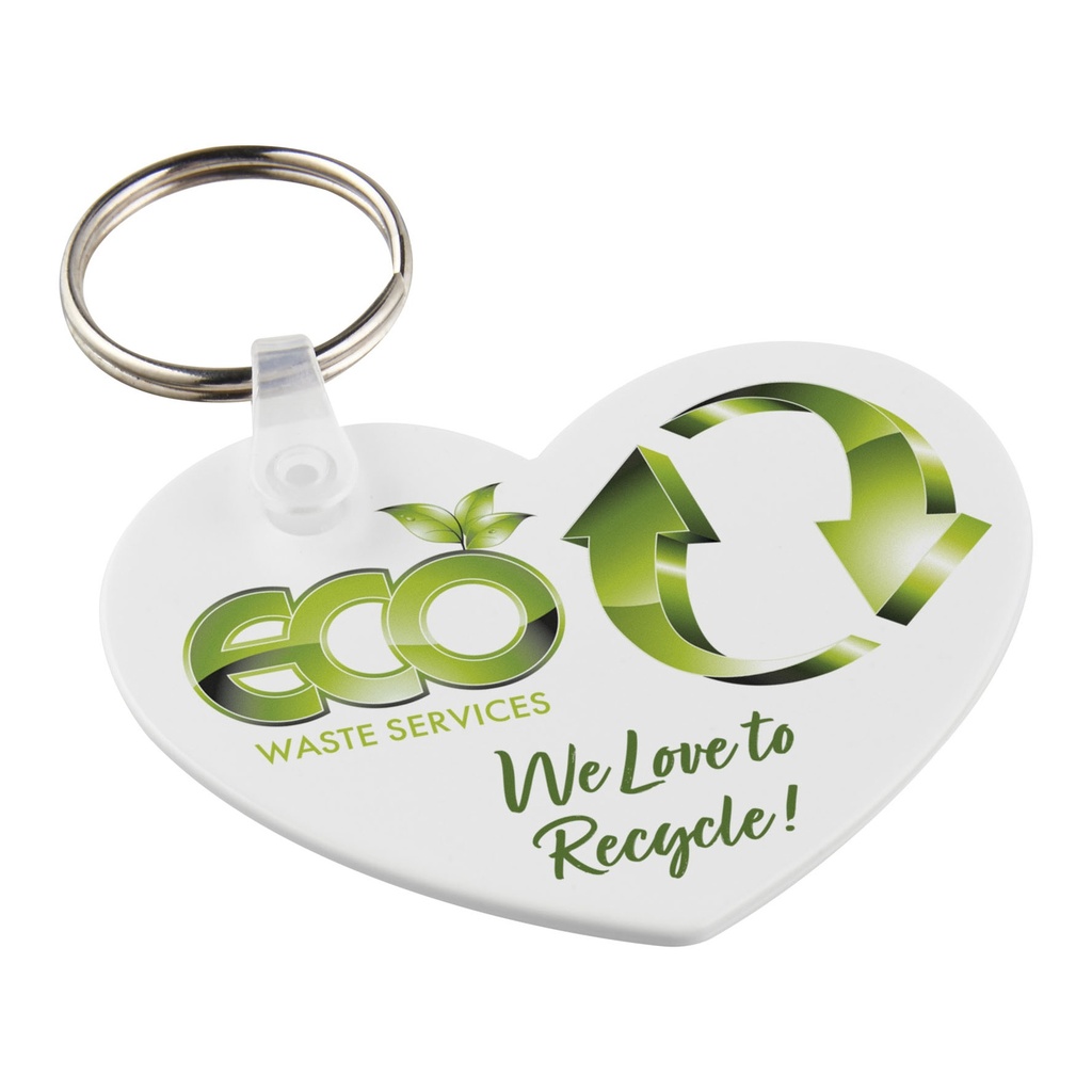 Tait heart-shaped recycled keychain