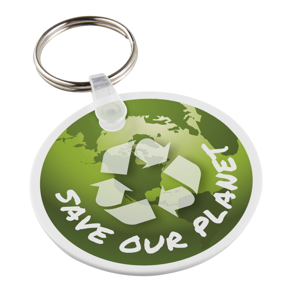 Tait circle-shaped recycled keychain