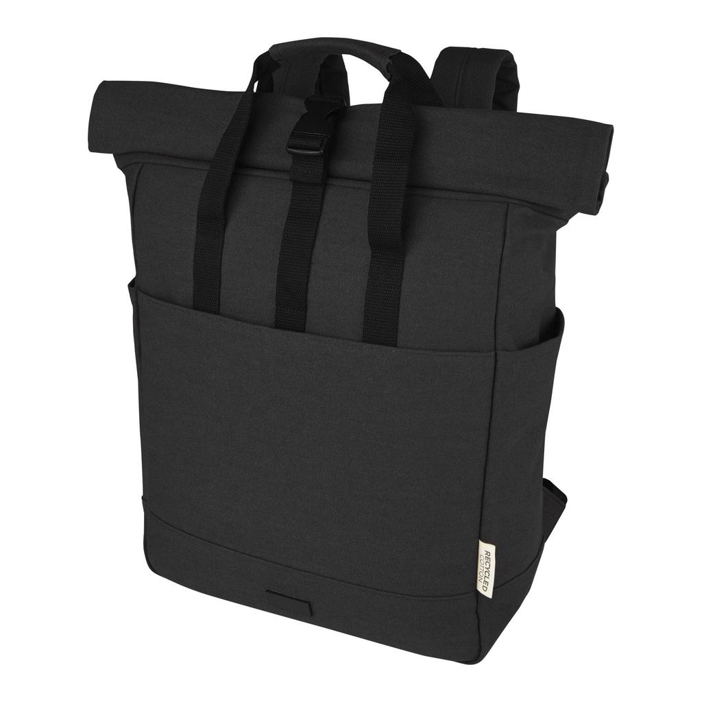 Joey 15” GRS recycled canvas rolltop laptop backpack 15L