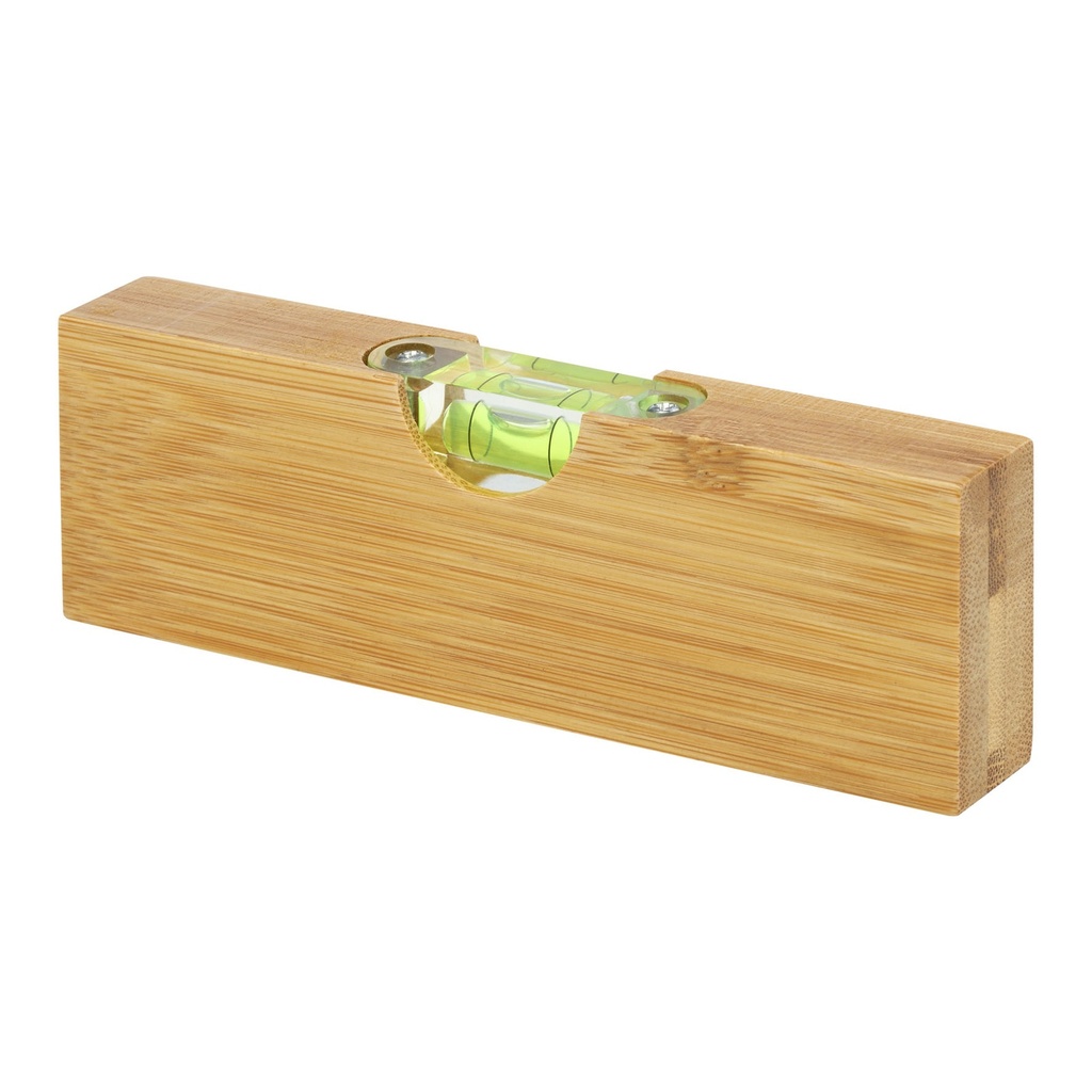 Flush bamboo spirit level with bottle opener