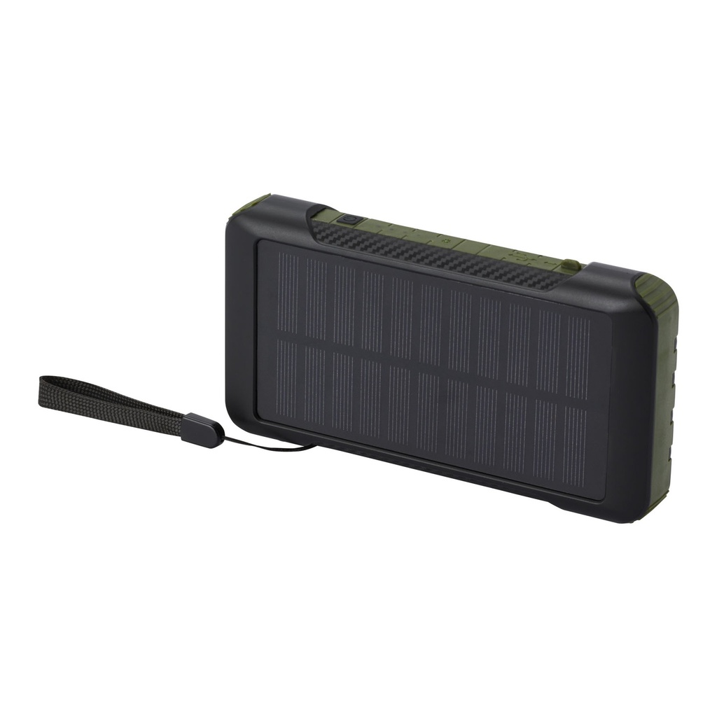Soldy 10.000 mAh RCS recycled plastic solar dynamo power bank