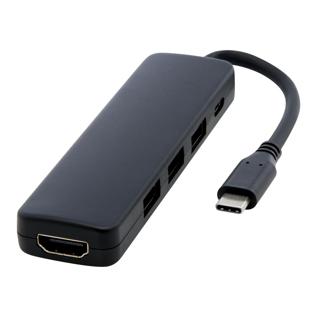 Loop RCS recycled plastic multimedia adapter USB 2.0-3.0 with HDMI port