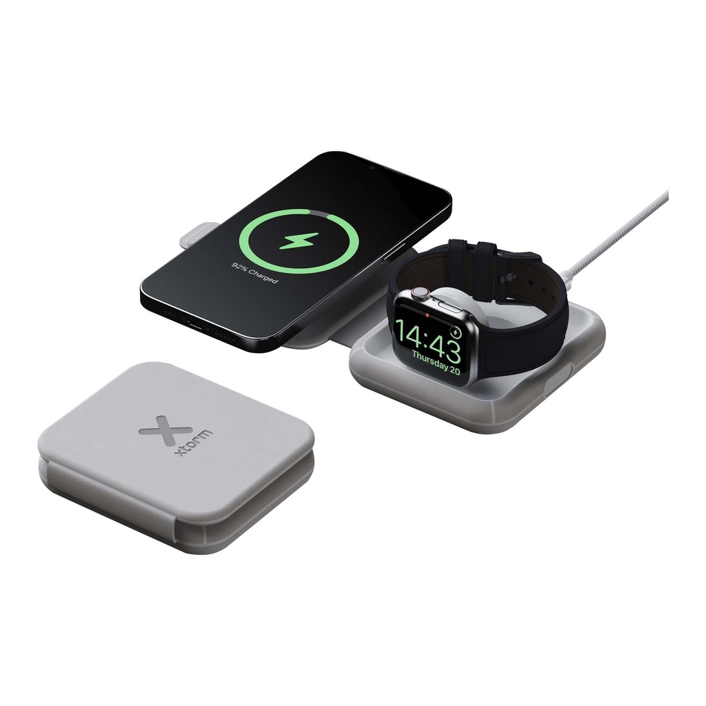 Xtorm XWF21 15W foldable 2-in-1 wireless travel charger