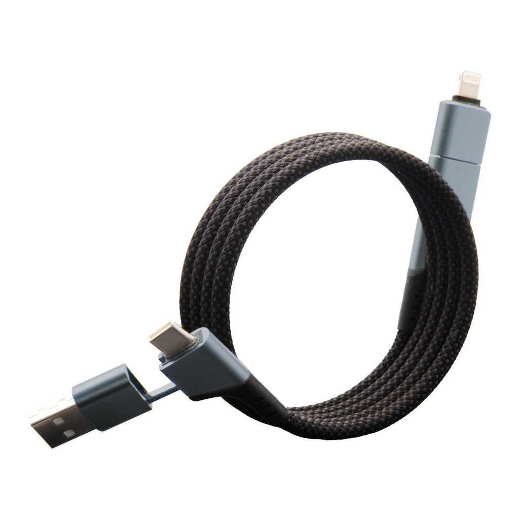 SCX.design C52 100W 4-in-1 rPET magnetic ultra fast charging cable