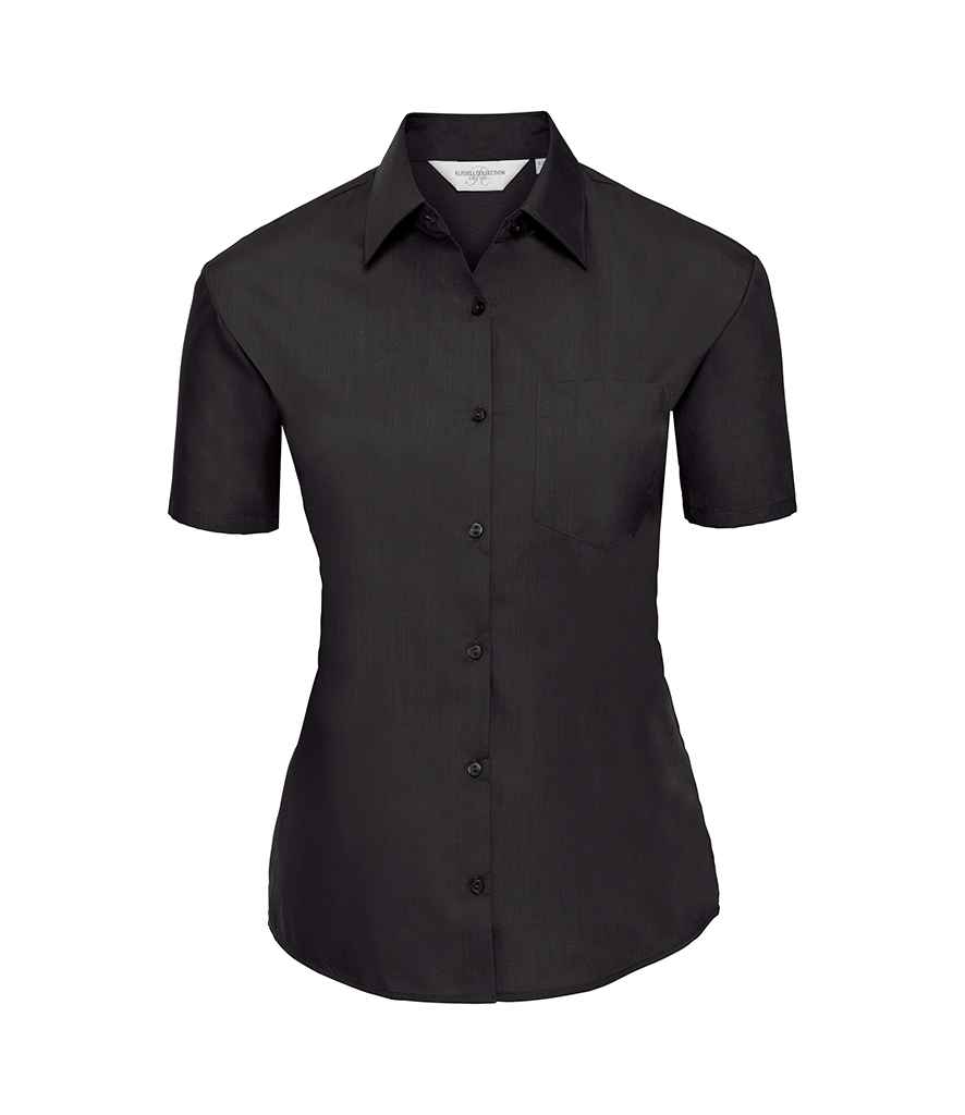 Russell Athletic Collection Ladies Short Sleeve Easy Care Poplin Shirt