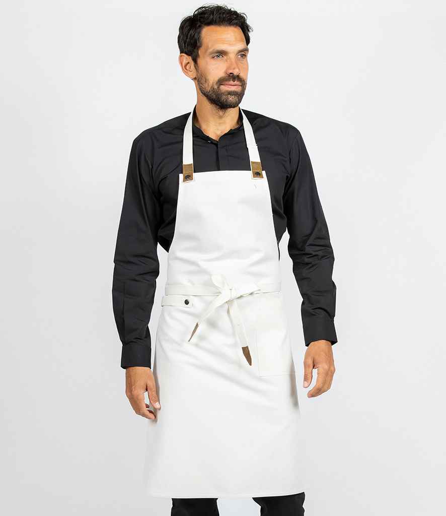 Le Chef Canvas Apron with Leather Tabs