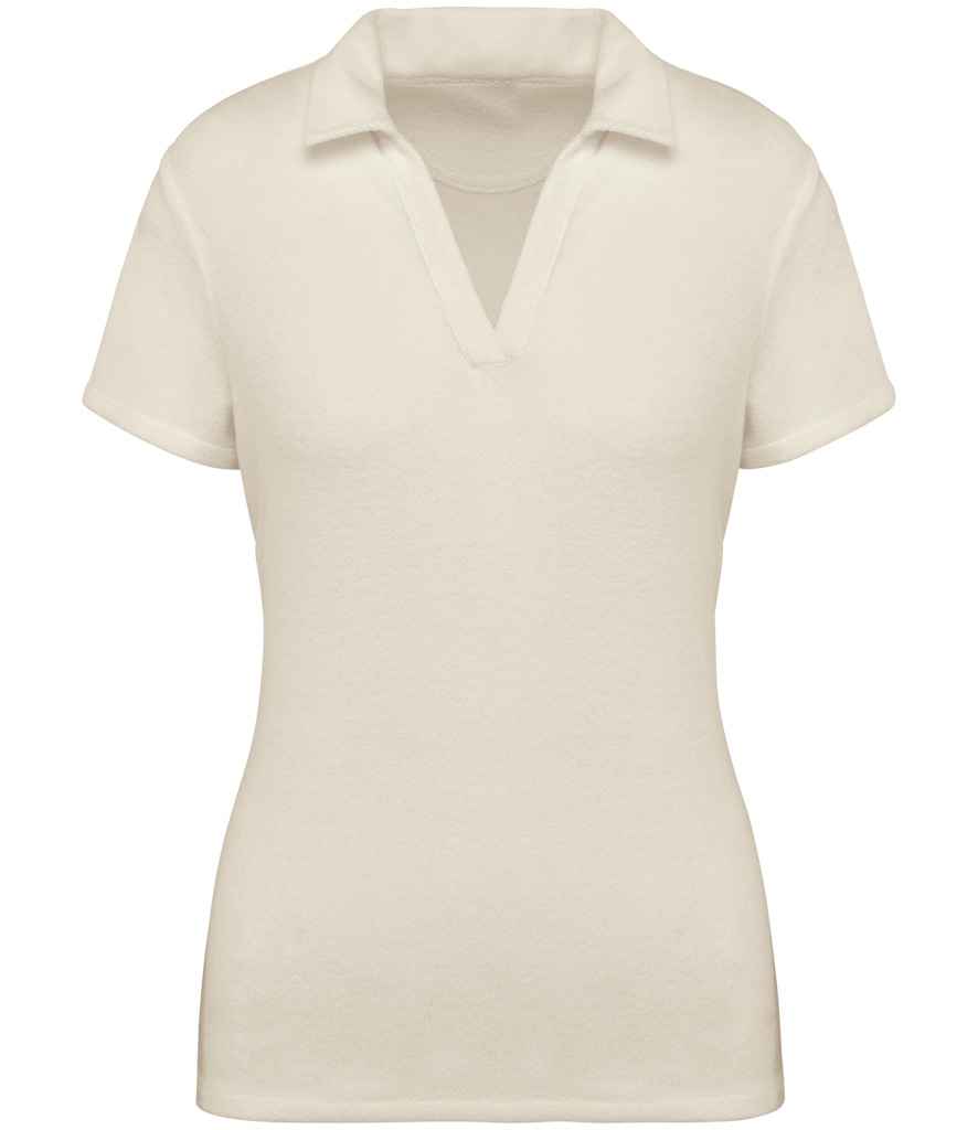 Native Spirit Ladies Terry Towel Polo Shirt