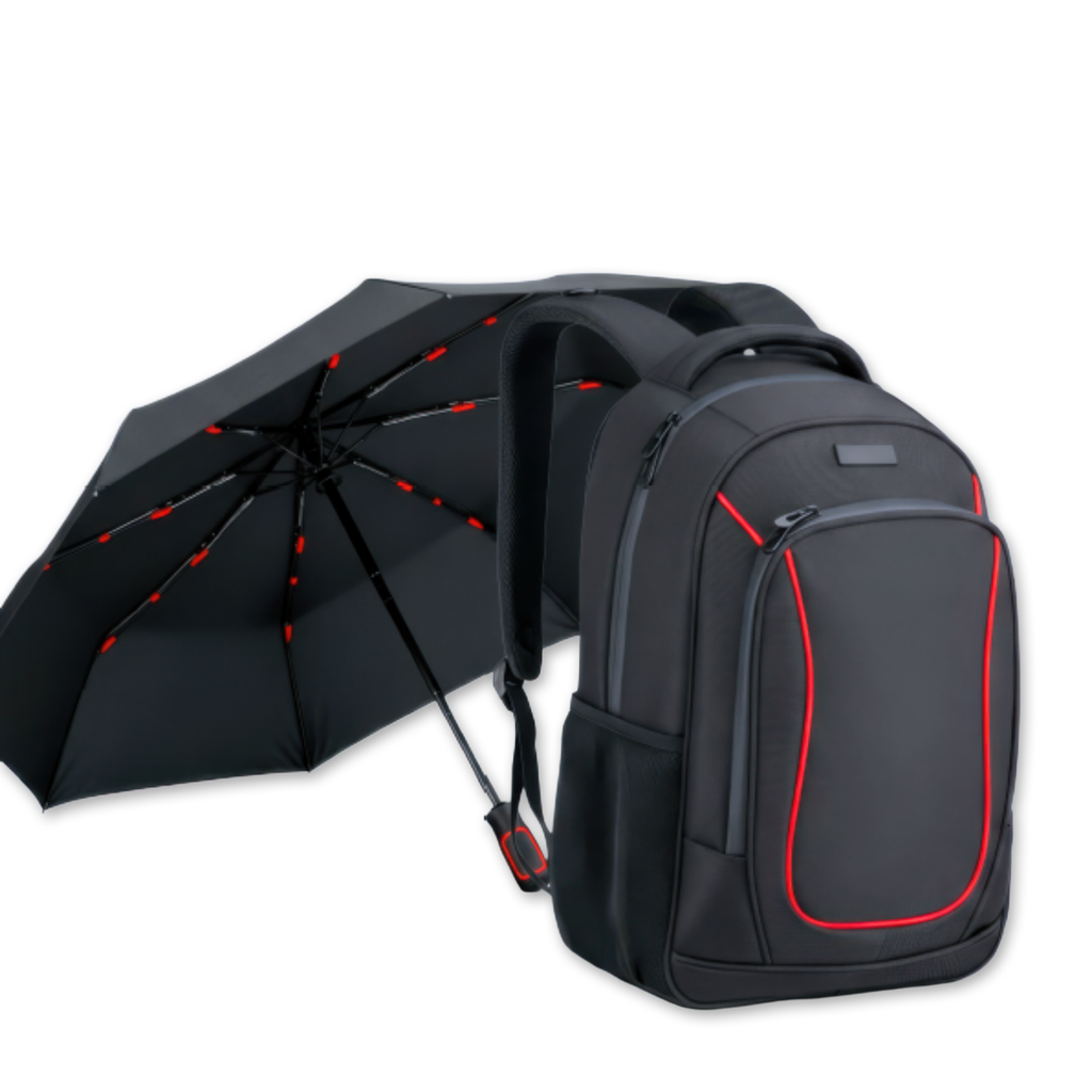 Dynamic set: business backpack 15” and automatic umbrella