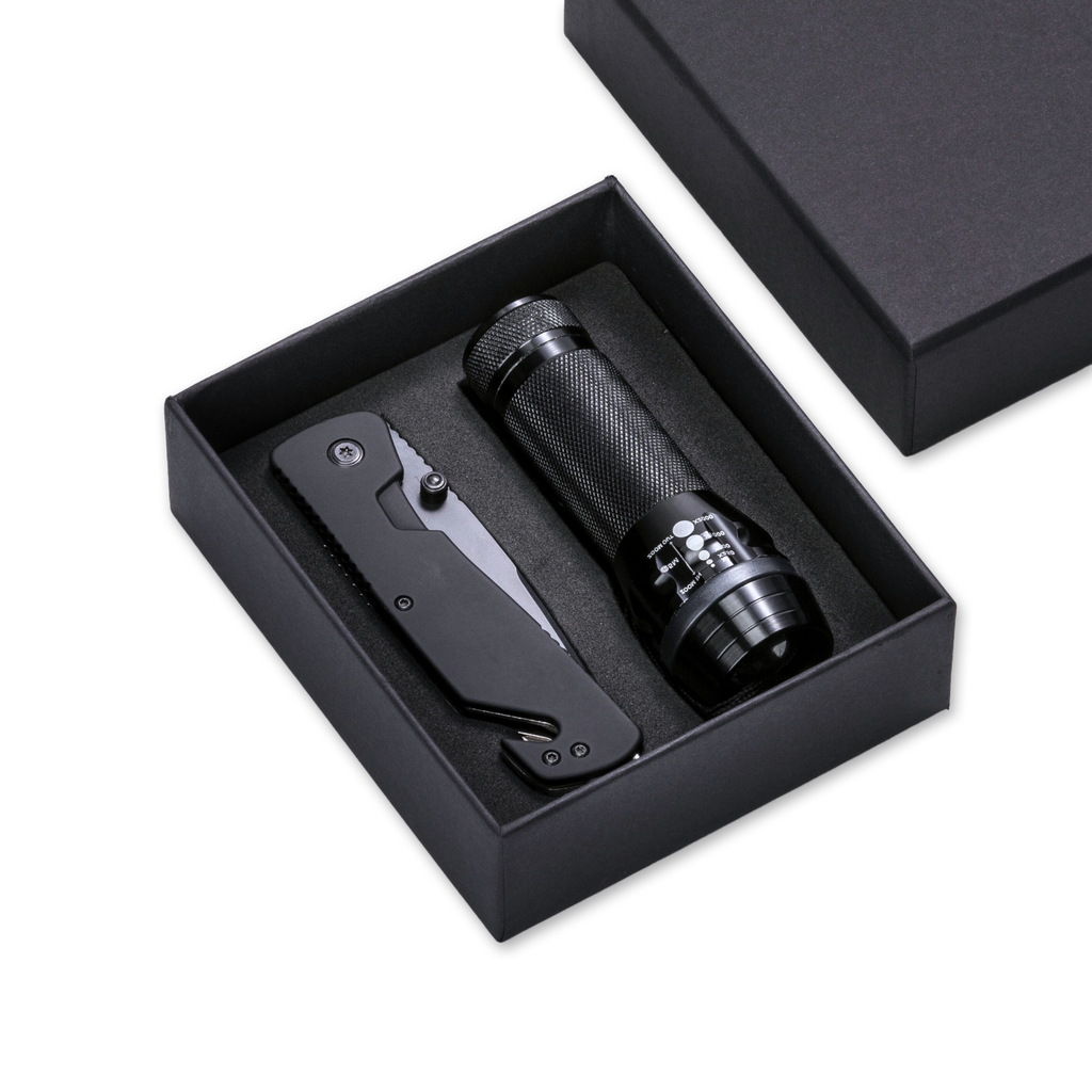 Primo Emergency Set: rescue knife & flashlight