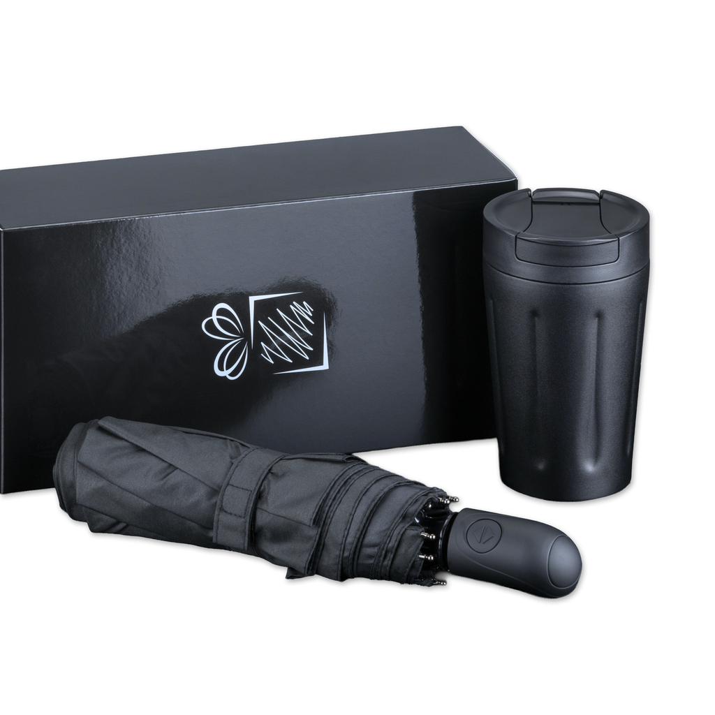 Scandic Set: thermal mug 350 ml and automatic umbrella