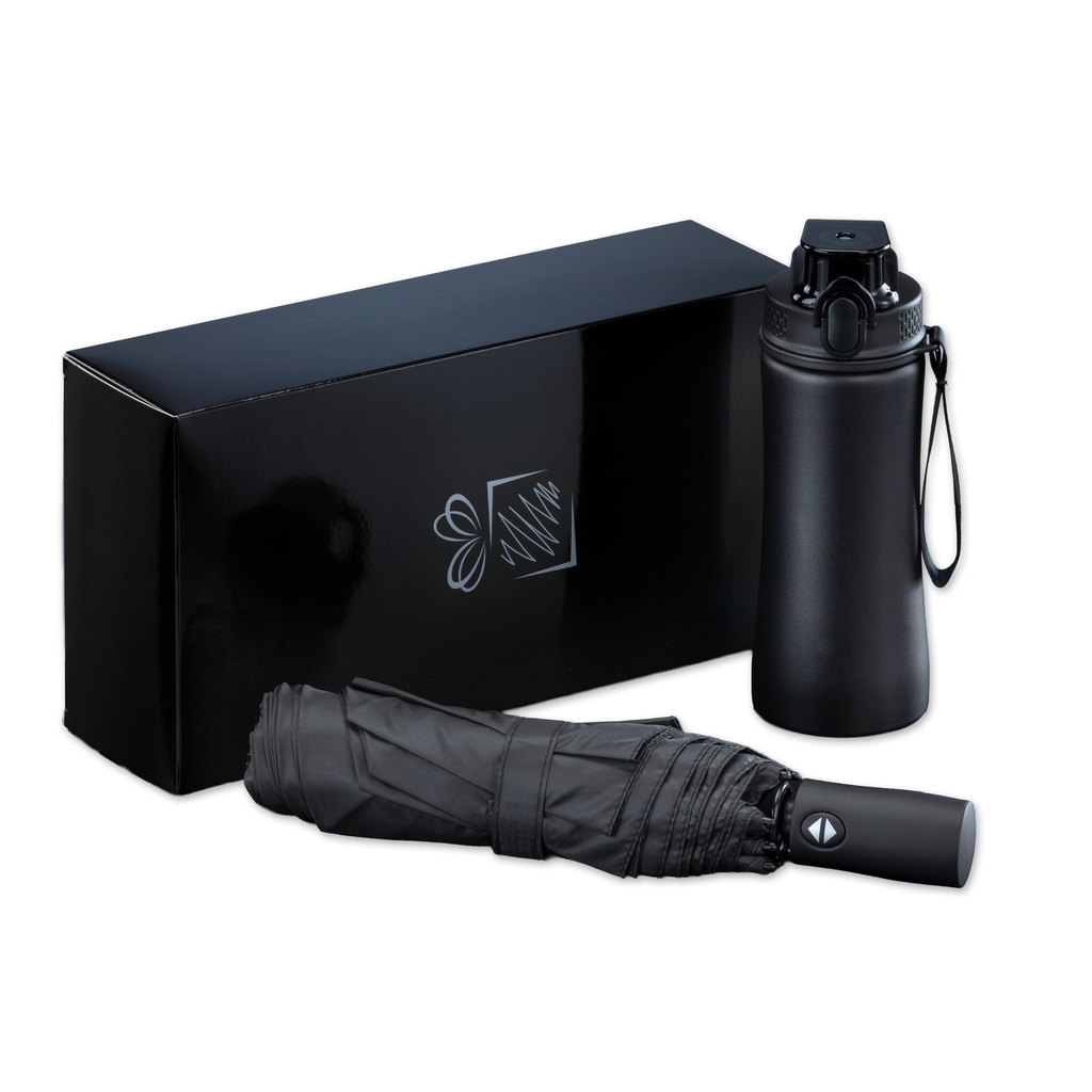 Primo Everyday Set: water bottle 550 ml & full automatic umbrella harvard