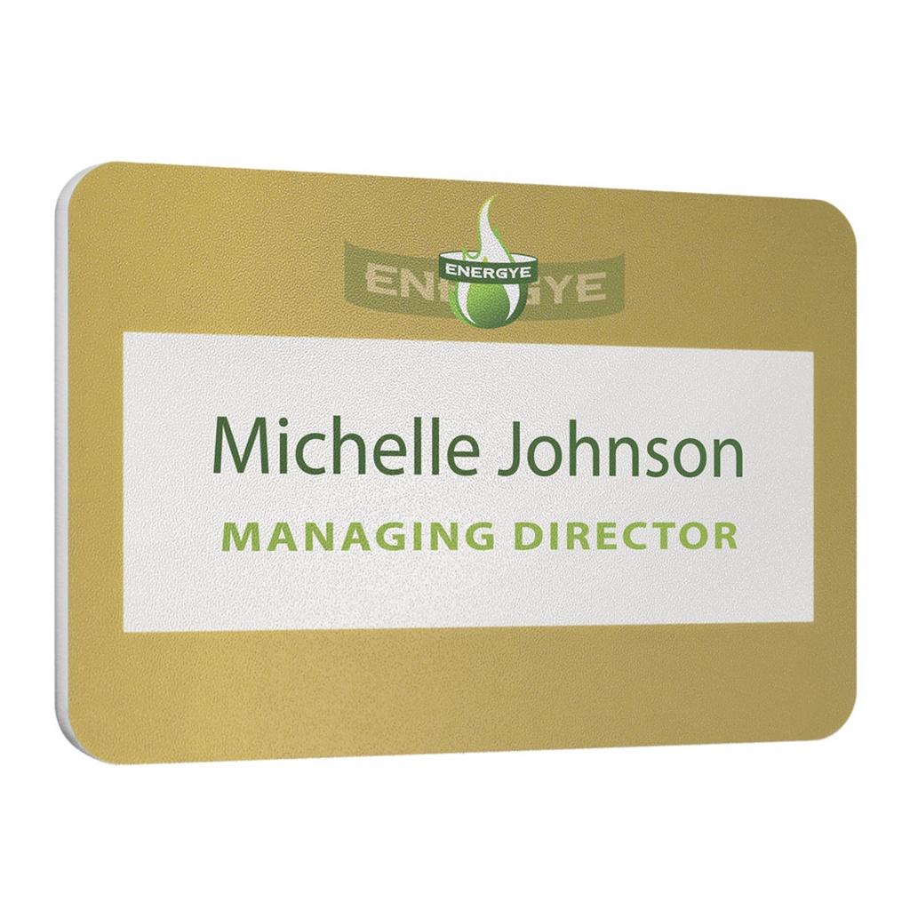 Matt Finish Reusable Name Badge 76mm x 51mm 26mm Window