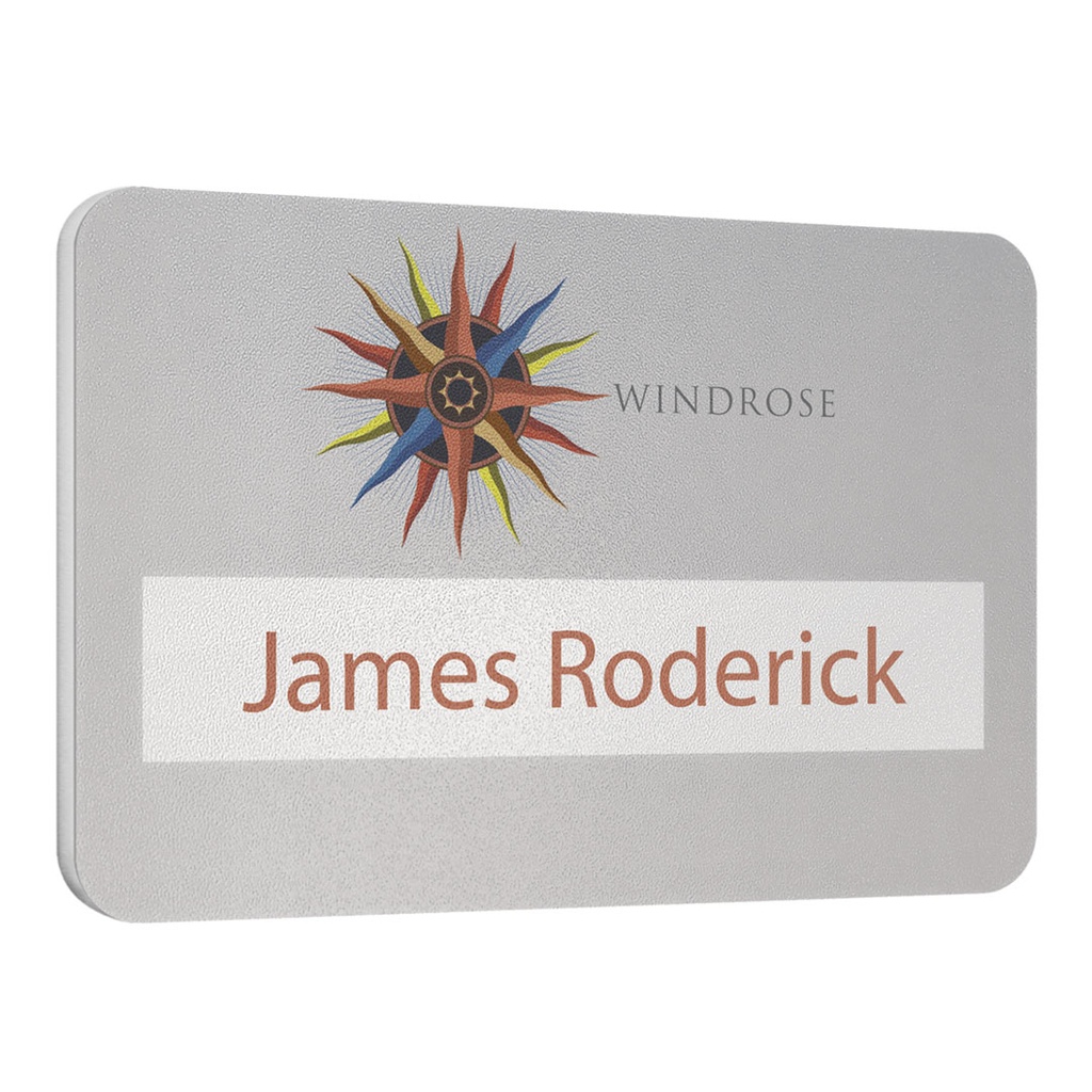 Matt Finish Reusable Name Badge 76mm x 51mm 19mm Window