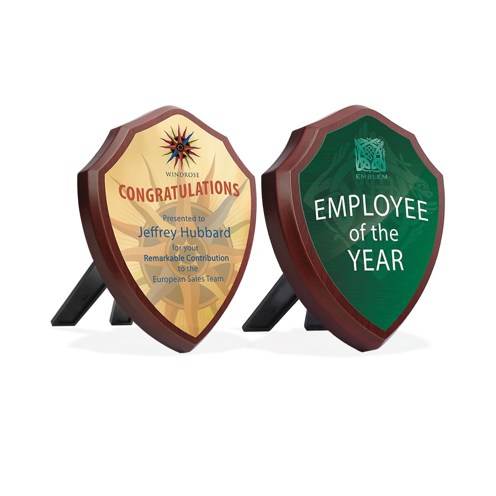 MDF Shield Plaque 5 &half ins x 7ins