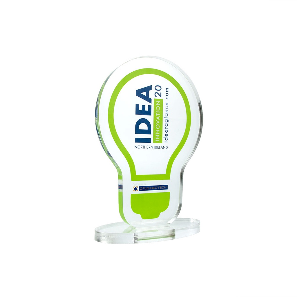 Bespoke Shaped Acrylic Award Up To 100mm x 200mm