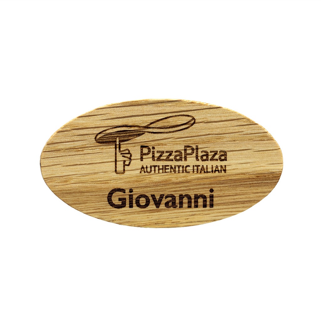 Oak Fridge Magnet 64mm x 34mm Oval