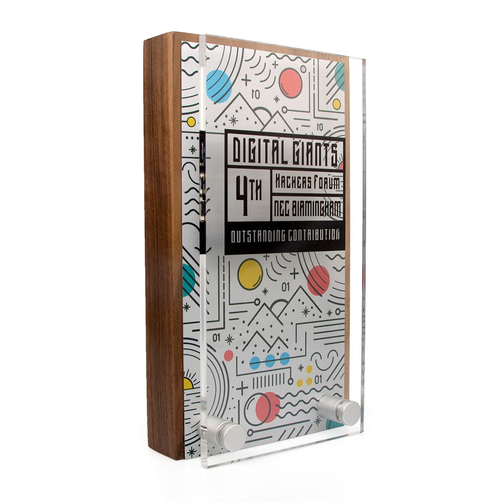 Oblong Award 80mm x 150mm With Metal Plate & Acrylic Front