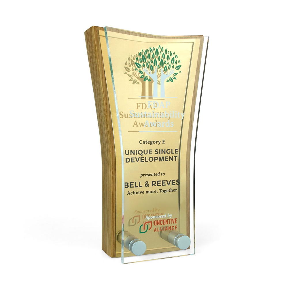 Swell Award 122mm x 225mm With Metal Plate & Acrylic Front