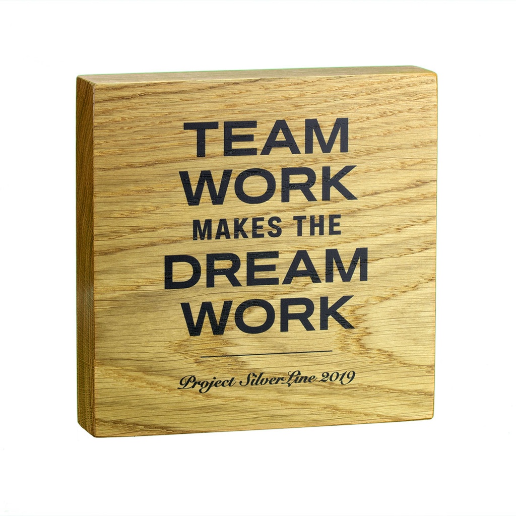Wooden Message Block 130mm x 130mm