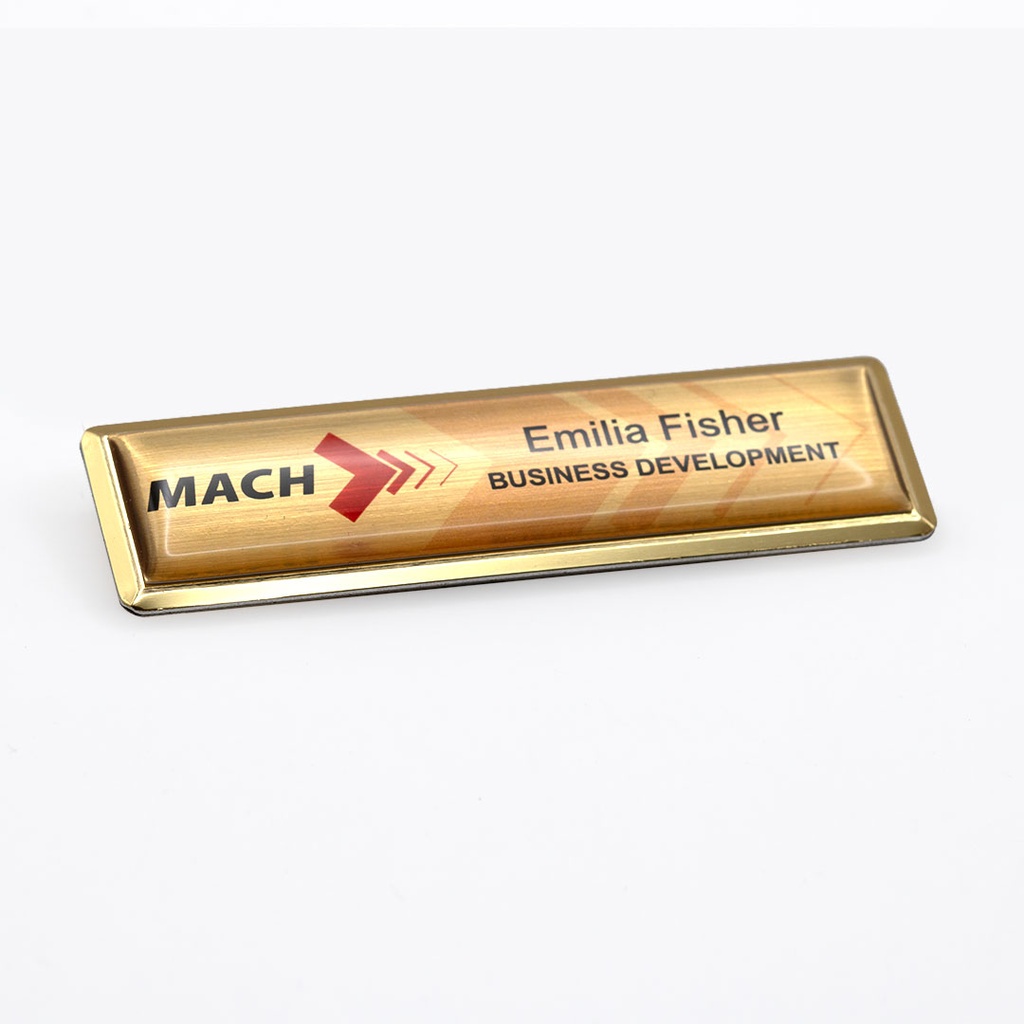 Excel Framed Name Badge 70mm x 20mm Domed