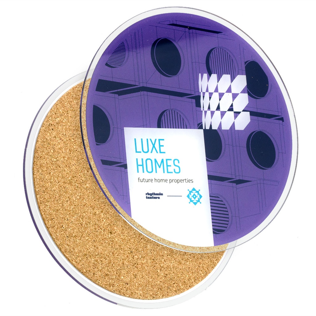 Recycled Acrylic Coaster Round Medium