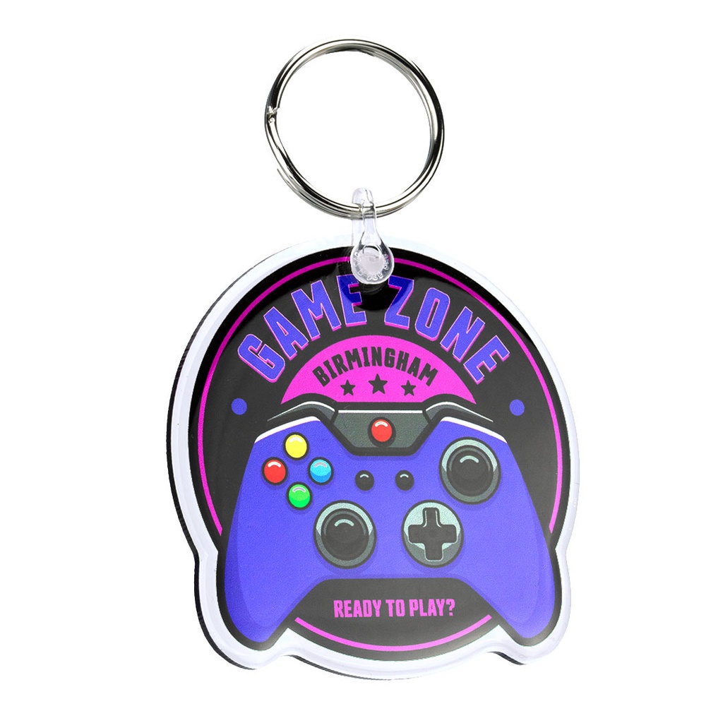 Double Sided Recycled Acrylic Keyring Up To 70mm x 70mm