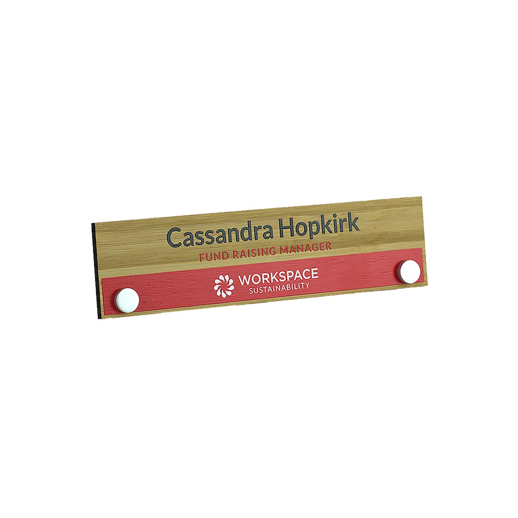Bamboo Pillar Nameplate 200mm x 50mm