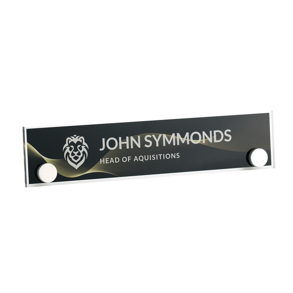 Acrylic Pillar Nameplate 180mm x 40mm