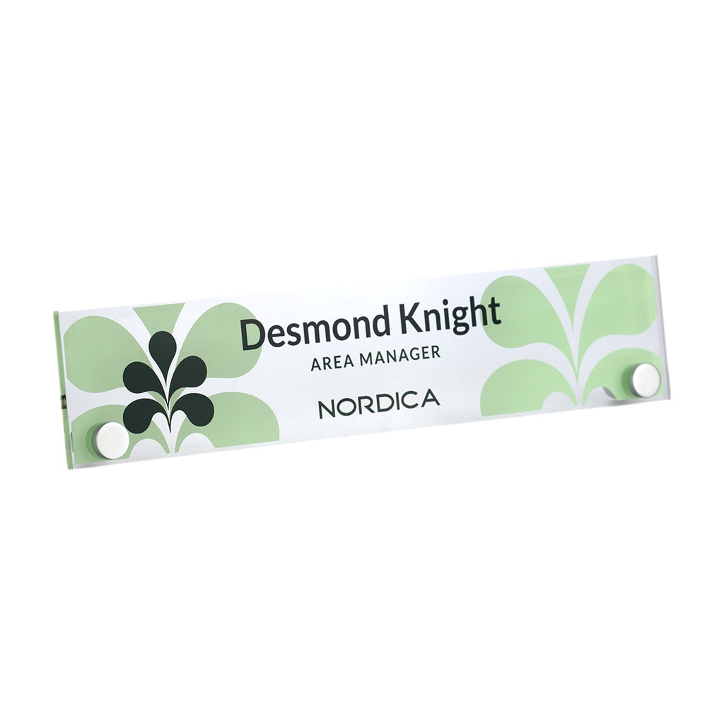 Acrylic Pillar Nameplate 250mm x 55mm