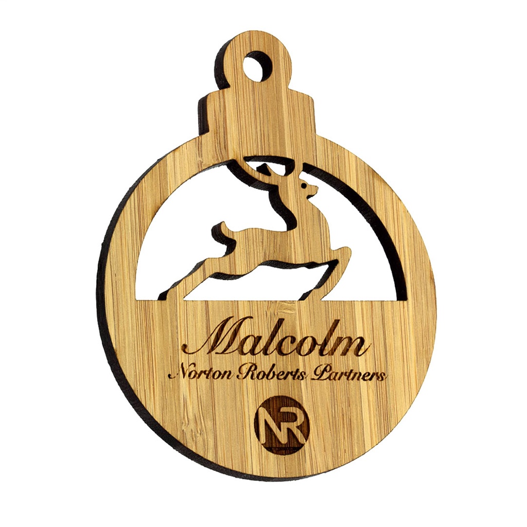 Bamboo Reindeer Bauble