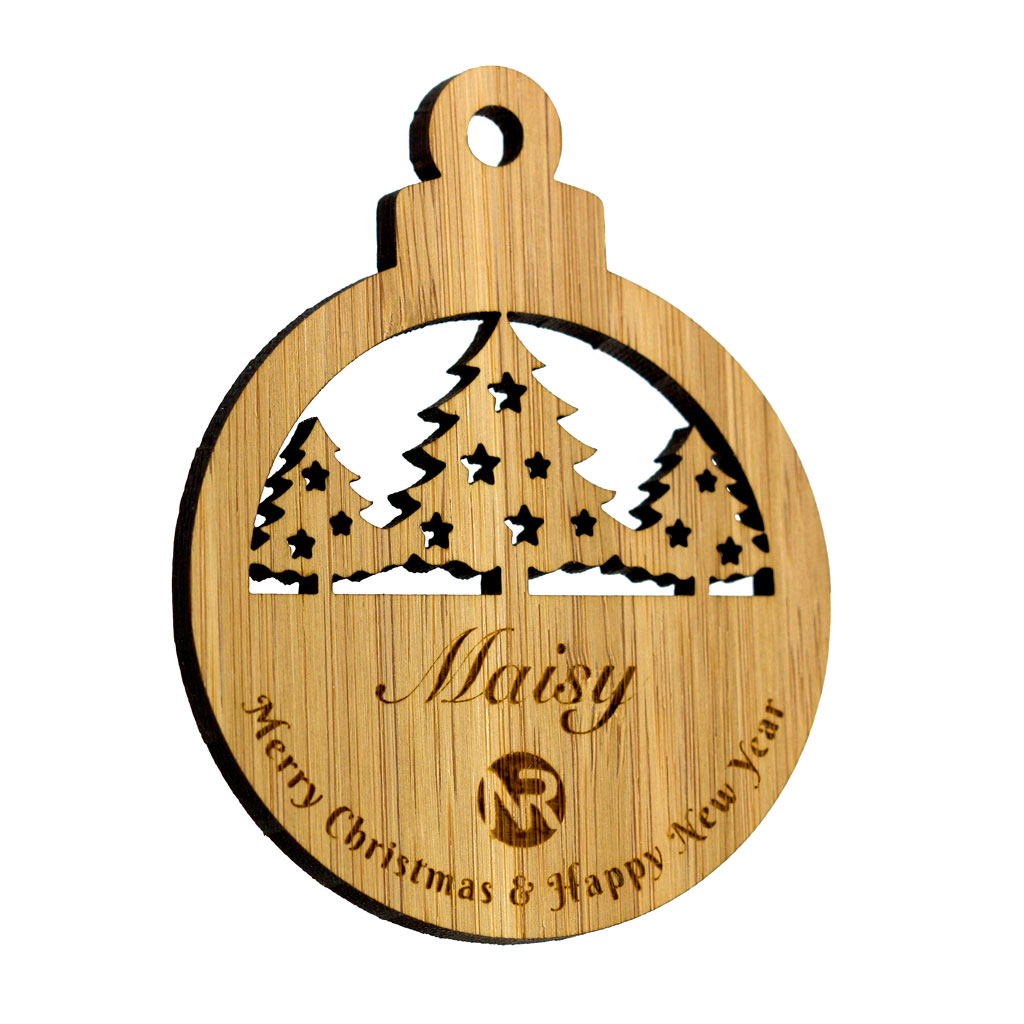Bamboo Xmas Trees Bauble
