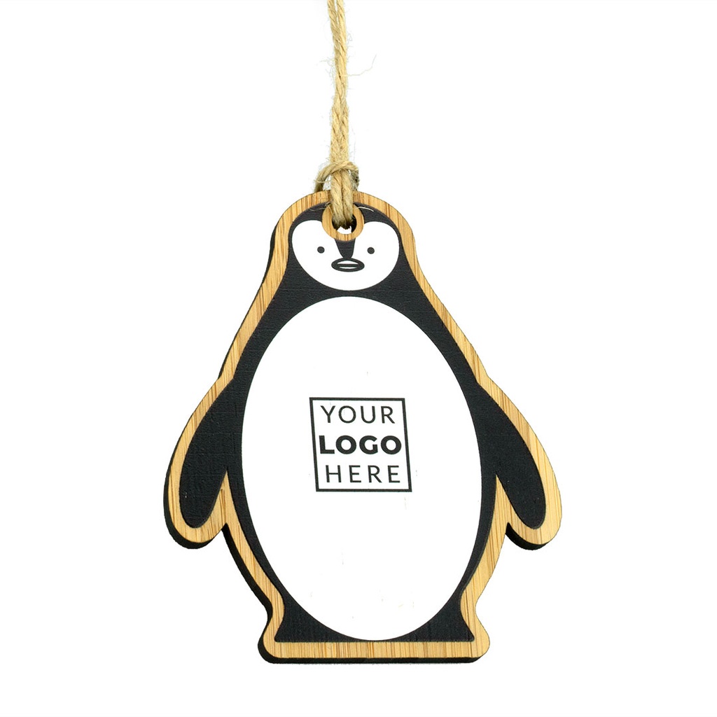 Bamboo Shaped Bauble - Penguin