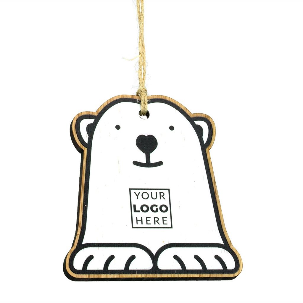 Bamboo Shaped Bauble - Polar Bear