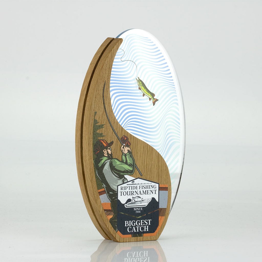Oak Layered Acrylic Yinyang Award