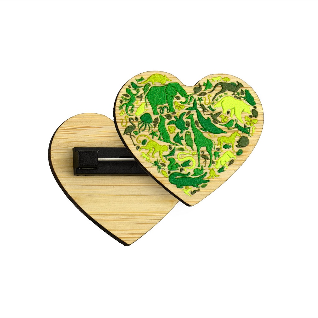 Bamboo Printed Pin Badge Upto 50x50mm