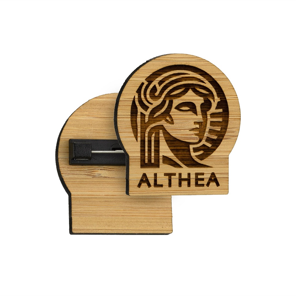 Bamboo Engraved Pin Badge Upto 50x50mm